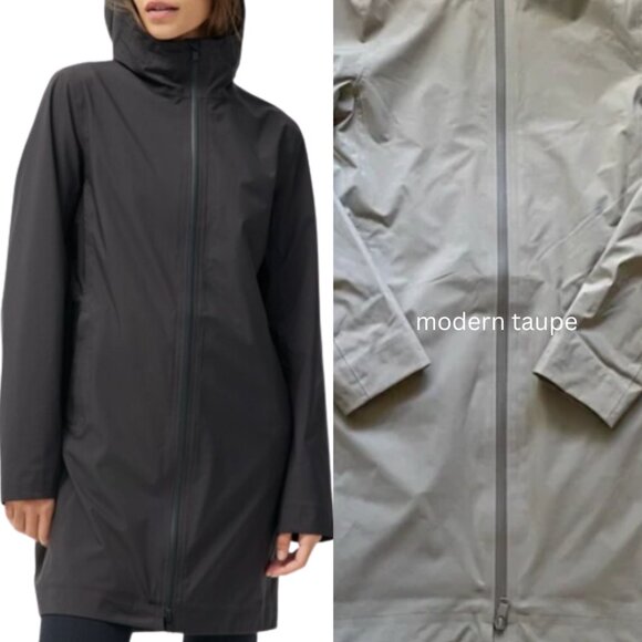 Aritzia the group by babaton frontier hooded waterproof rain coat jacket S - Picture 1 of 7